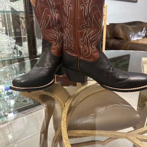 Full grain leather cowgirl boots